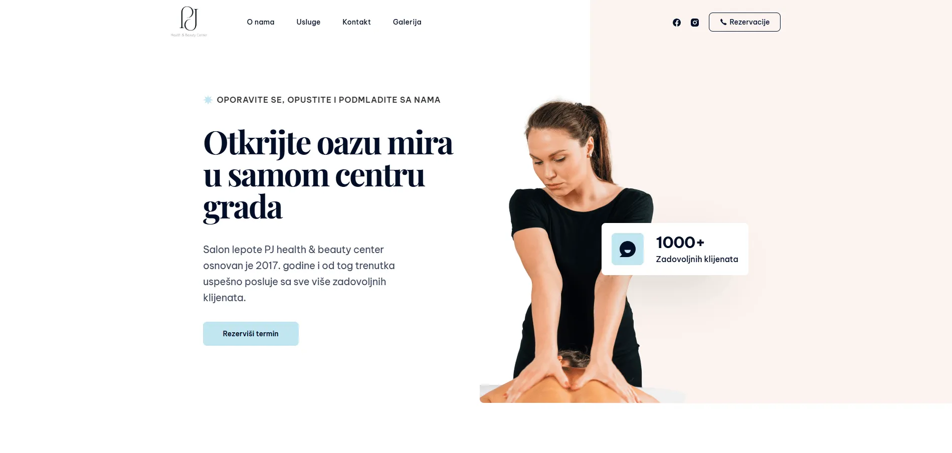 PJ health and beauty home page